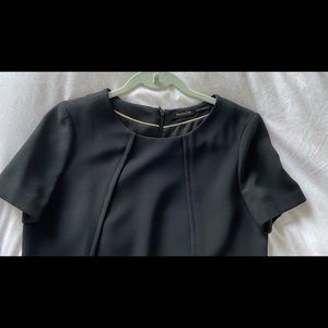 Massimo Dutti Black Short Sleeve Dress